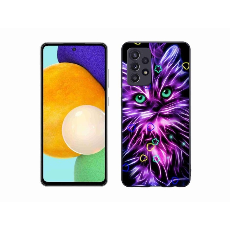 Zselés borítás mmCase Samsung Galaxy A52/A52 5G - absztrakt macska