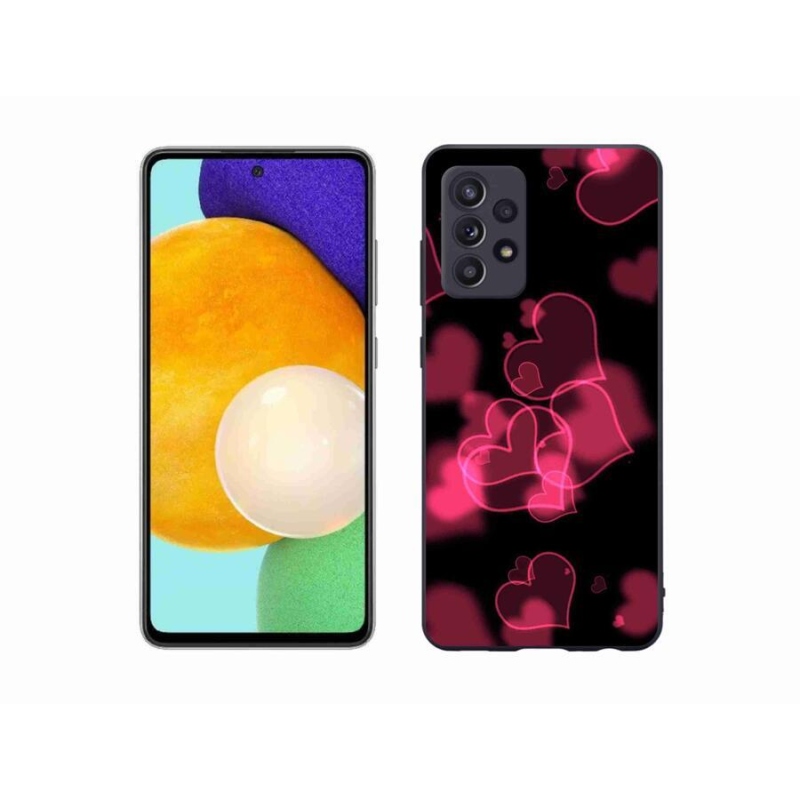 Zselés borítás mmCase Samsung Galaxy A52/A52 5G - piros szívek