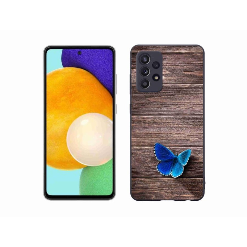 Gél védőhuzat mmCase Samsung Galaxy A52/A52 5G - kék pillangó 1