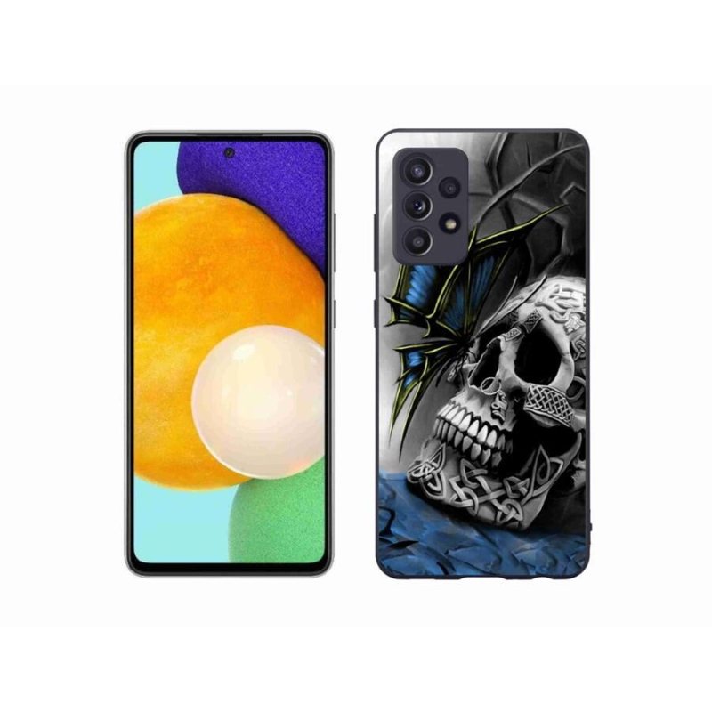 Zselés borítás mmCase Samsung Galaxy A52/A52 5G - pillangó és koponya