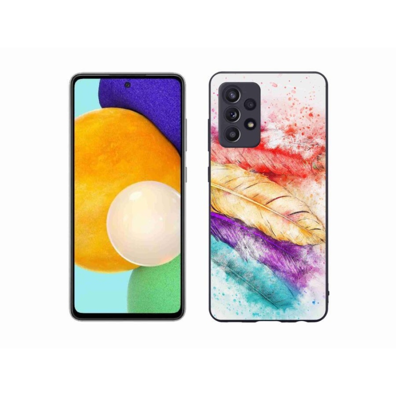 Zselés borítás mmCase Samsung Galaxy A52s 5G - színes tollakkal