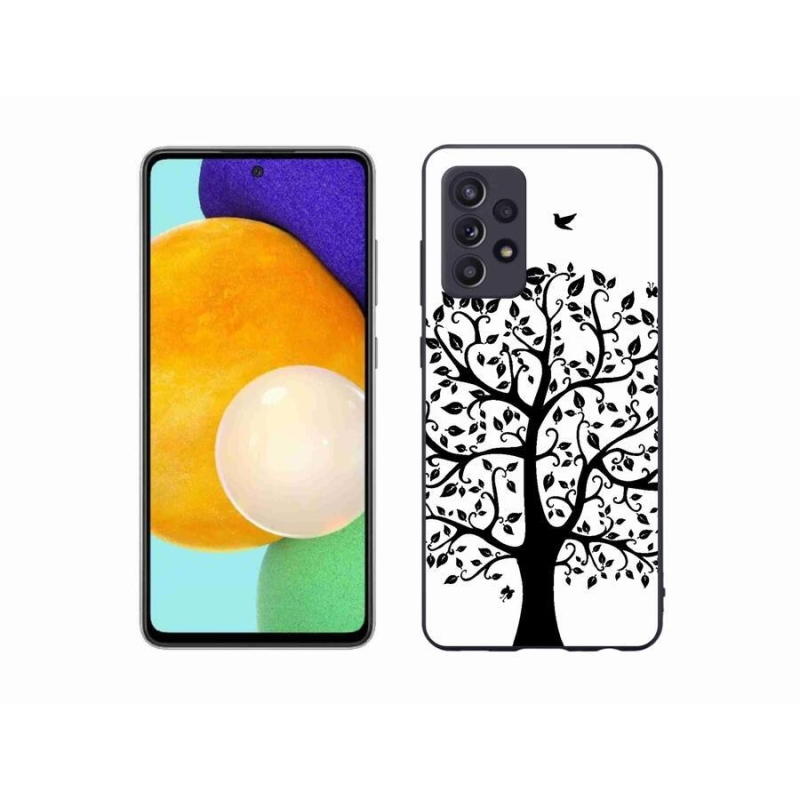 Zselés borítás mmCase Samsung Galaxy A52s 5G - fekete-fehér fa