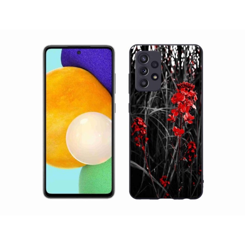Gél védőhuzat mmCase Samsung Galaxy A52s 5G - piros növényhez