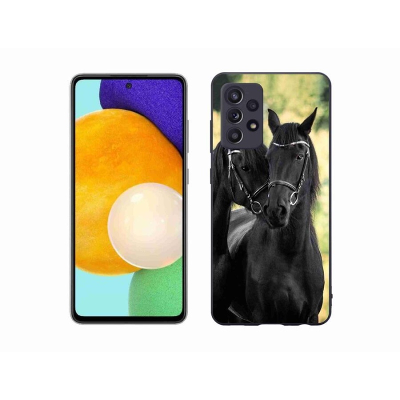 Zselés borítás mmCase Samsung Galaxy A52s 5G - két fekete ló