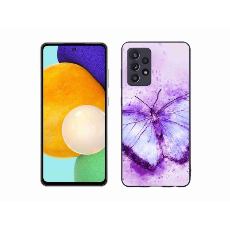Gél védőhuzat mmCase Samsung Galaxy A52s 5G - lila pillangó