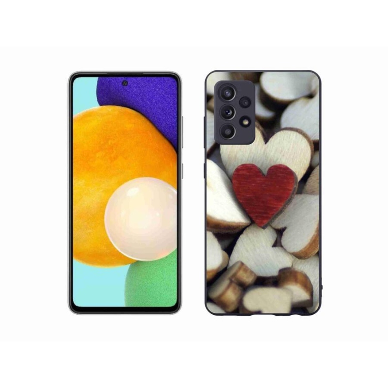 Gél védőhuzat mmCase Samsung Galaxy A52s 5G - gravírozott piros szív