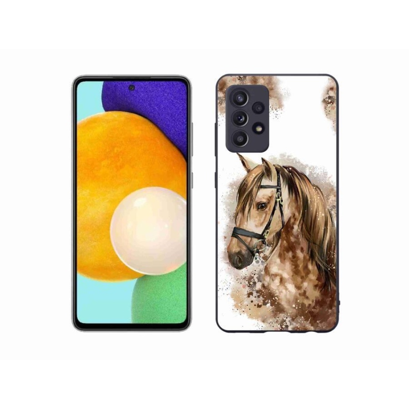 Zselés borítás mmCase Samsung Galaxy A52s 5G - barna rajzfilm lóhoz