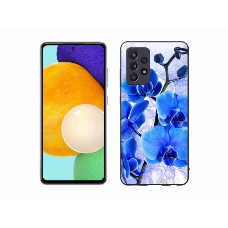 Gél védőhuzat mmCase Samsung Galaxy A52s 5G - kék virágok