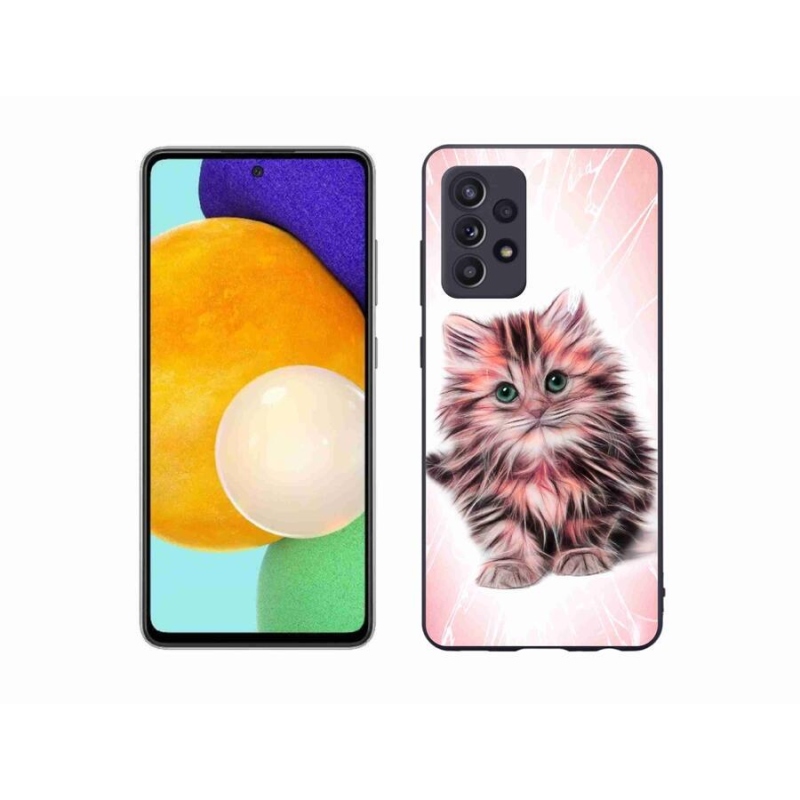 Gél borítás mmCase Samsung Galaxy A52s 5G - aranyos cica - Samsung Galaxy A52s 5G számára