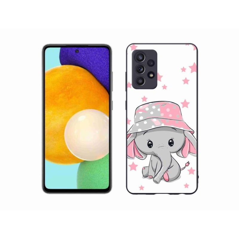 Gél védőhuzat mmCase Samsung Galaxy A52s 5G - rózsaszín elefánthoz