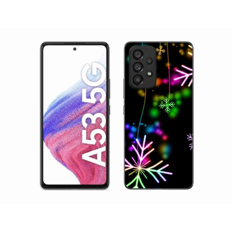 Gél borító mmCase a mobiltelefonra Samsung Galaxy A53 5G - színes pelyhek