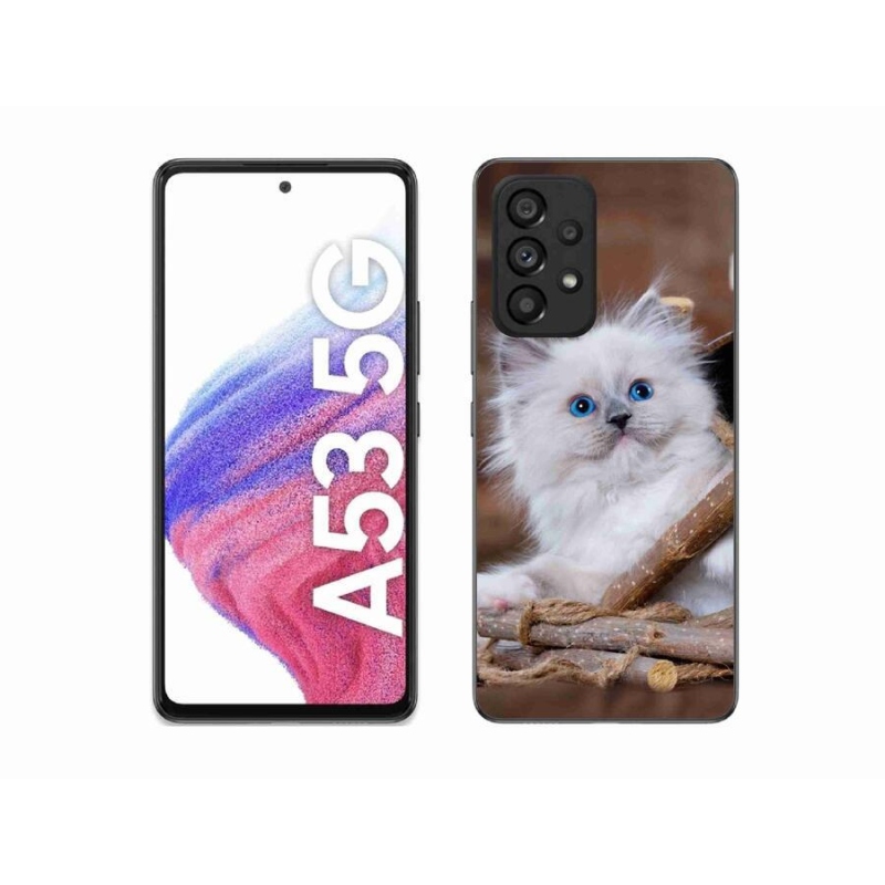 Zselés borítás mmCase Samsung Galaxy A53 5G - fehér cica