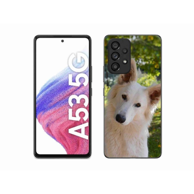 Gél védőhuzat mmCase Samsung Galaxy A53 5G - fehér svájci juhász 1