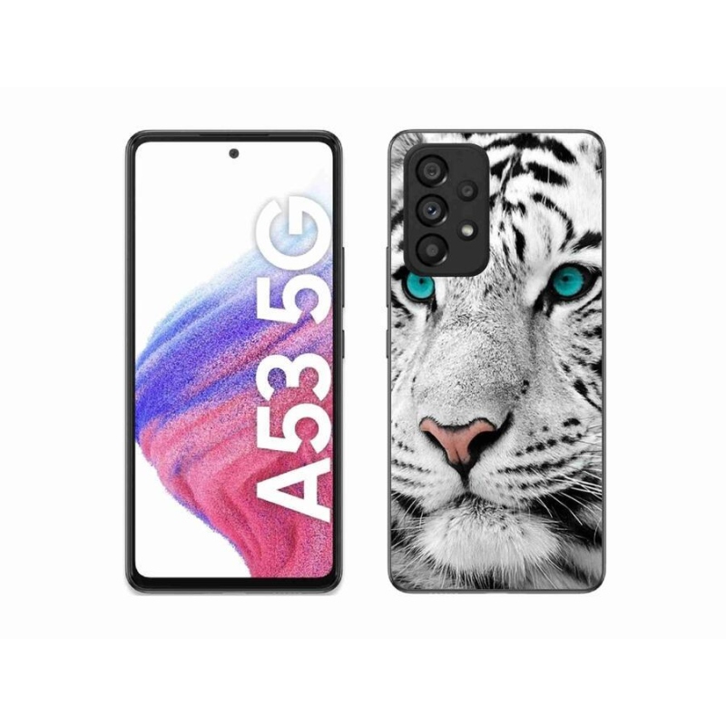 Zselés borítás mmCase Samsung Galaxy A53 5G - fehér tigris