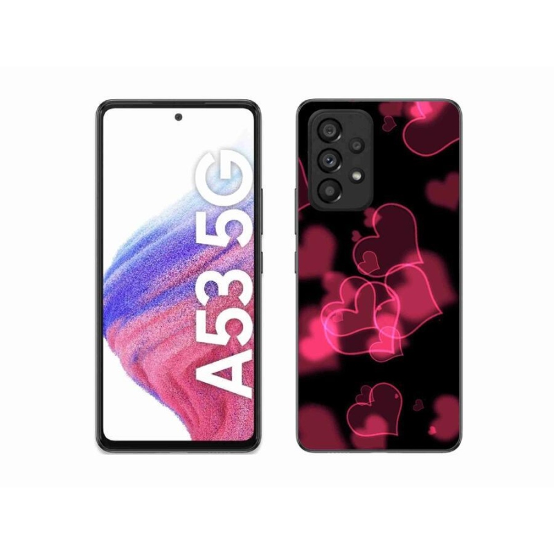 Gél védőhuzat mmCase Samsung Galaxy A53 5G - piros szívek