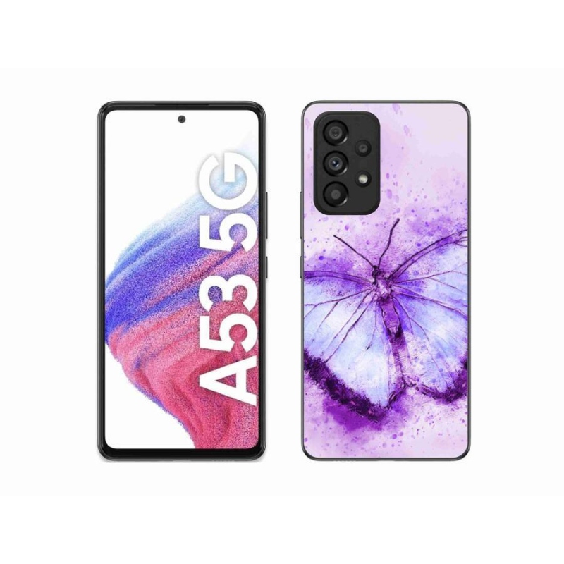 Zselés borítás mmCase Samsung Galaxy A53 5G - lila pillangó