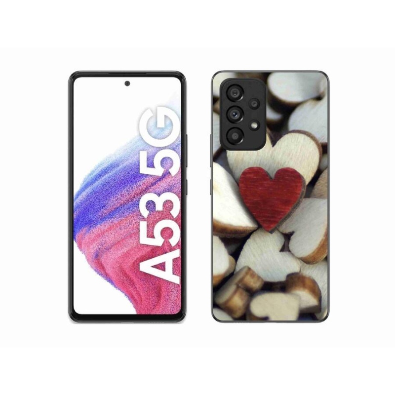 Gél védőhuzat mmCase Samsung Galaxy A53 5G - gravírozott piros szív