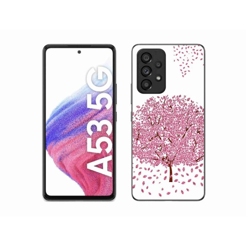 Zselés borítás mmCase Samsung Galaxy A53 5G - rajzfilmfa levelekkel
