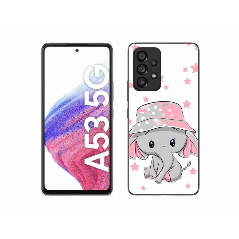 Gél védőhuzat mmCase Samsung Galaxy A53 5G - rózsaszín elefánthoz