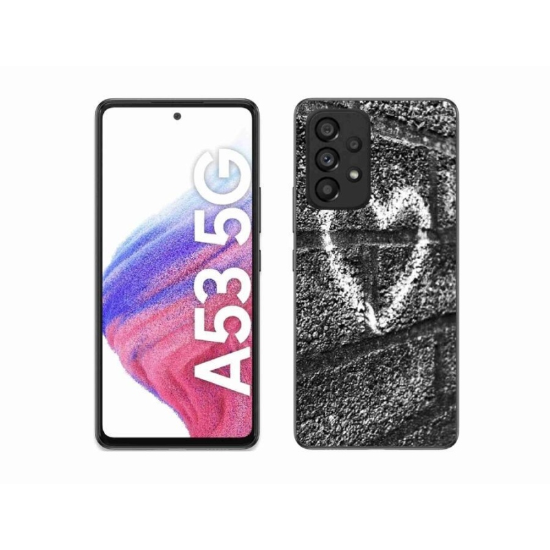 Zselés borítás mmCase Samsung Galaxy A53 5G - szív a falon