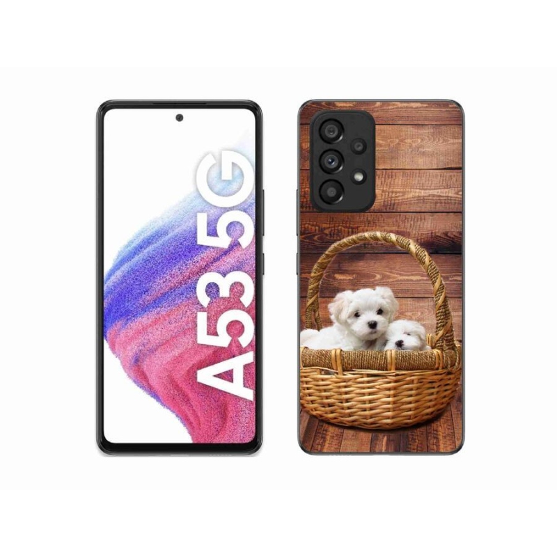 Zselés borítás mmCase Samsung Galaxy A53 5G - kölyökkutyákhoz