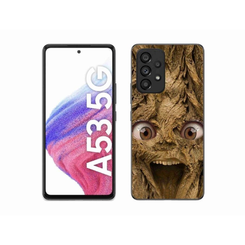 Gél borítás mmCase Samsung Galaxy A53 5G - vidám fa szemekkel