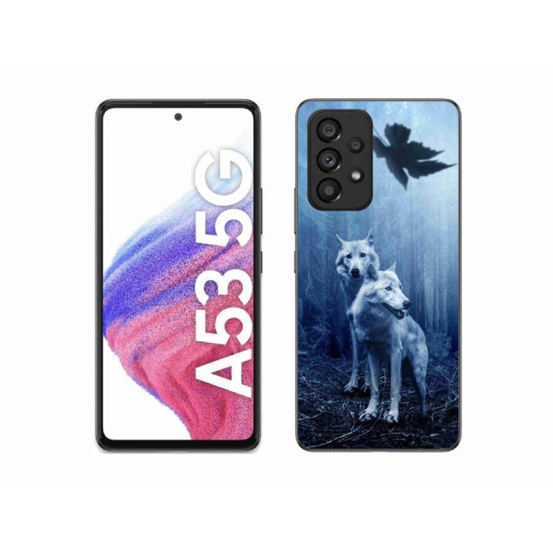Zselés borítás mmCase Samsung Galaxy A53 5G - farkasok az erdőben