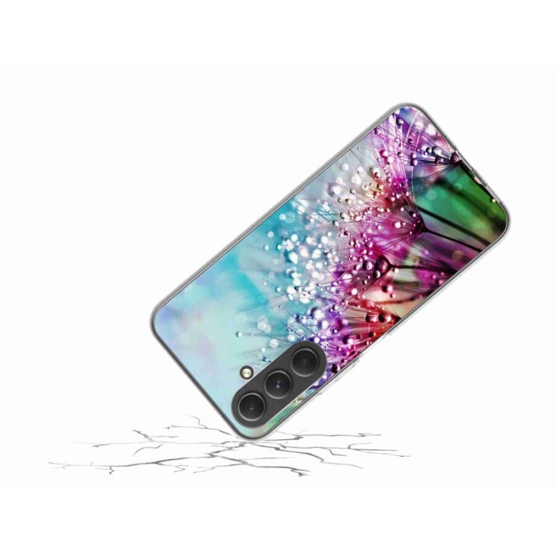 Gél védőhuzat mmCase mobiltelefonhoz Samsung Galaxy A54 5G - színes virágok