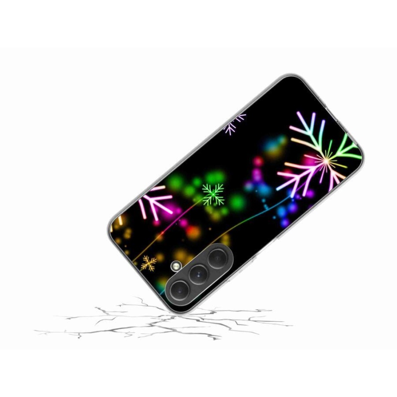 Gél borító mmCase a mobiltelefon Samsung Galaxy A54 5G - színes pelyhekkel