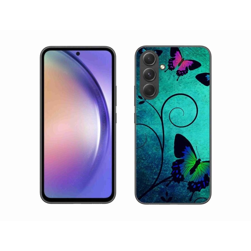 Zselés borítás mmCase Samsung Galaxy A54 5G - színes pillangókhoz