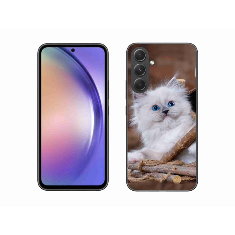 Gél védőhuzat mmCase Samsung Galaxy A54 5G - fehér cica