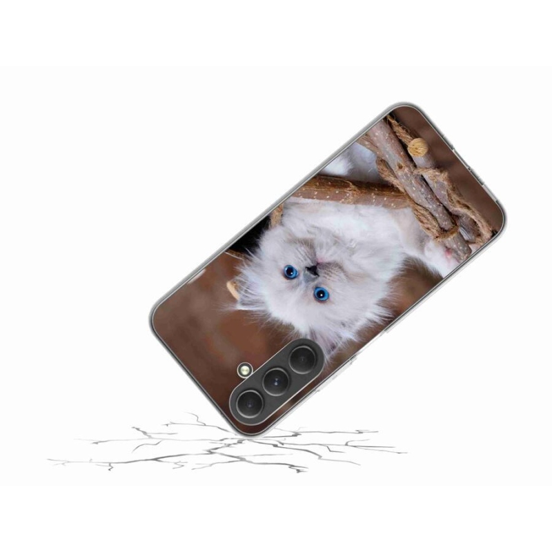 Gél védőhuzat mmCase Samsung Galaxy A54 5G - fehér cica