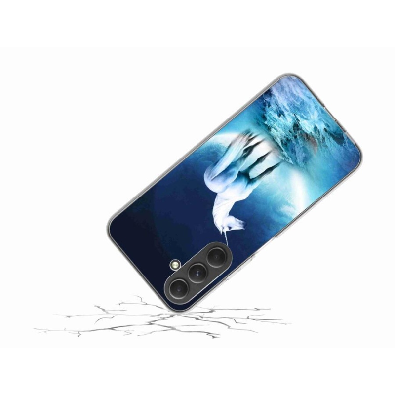Gél védőhuzat mmCase Samsung Galaxy A54 5G - fehér egyszarvúhoz