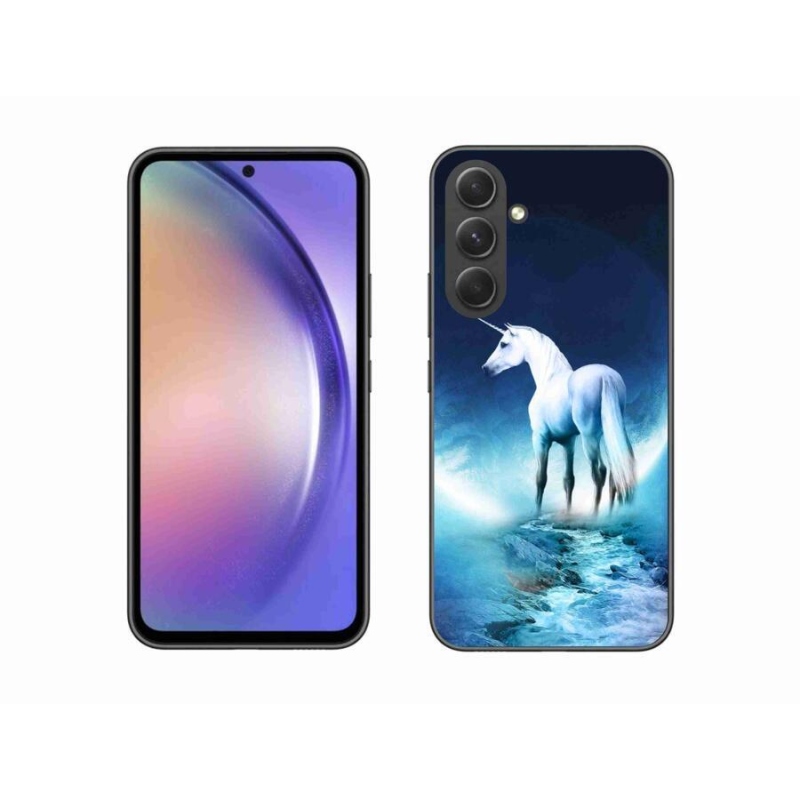 Gél védőhuzat mmCase Samsung Galaxy A54 5G - fehér egyszarvúhoz