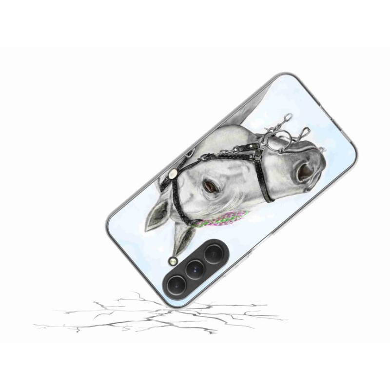 Zselés borítás mmCase Samsung Galaxy A54 5G - fehér ló 1