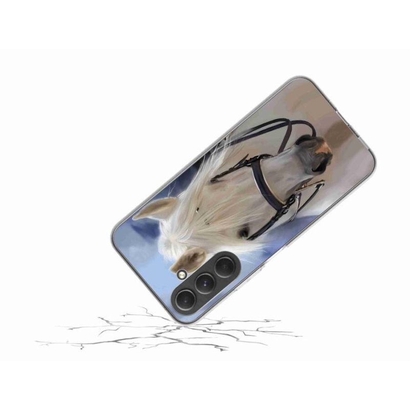 Zselés borítás mmCase Samsung Galaxy A54 5G - fehér ló