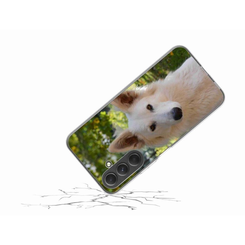 Gél védőhuzat mmCase Samsung Galaxy A54 5G - fehér svájci juhász 1