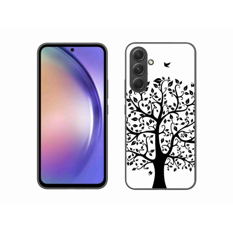 Zselés borítás mmCase Samsung Galaxy A54 5G - fekete-fehér fa