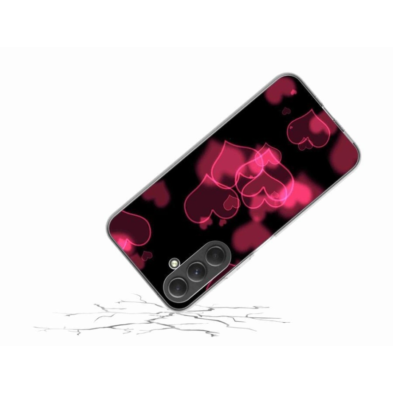 Gél védőhuzat mmCase Samsung Galaxy A54 5G - piros szívek