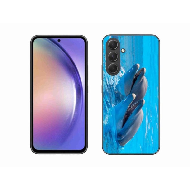Zselés borítás mmCase Samsung Galaxy A54 5G - delfinek számára