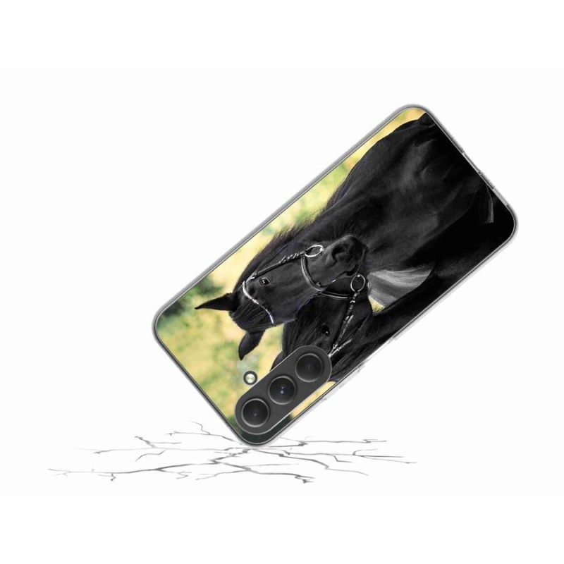 Zselés borítás mmCase Samsung Galaxy A54 5G - két fekete ló