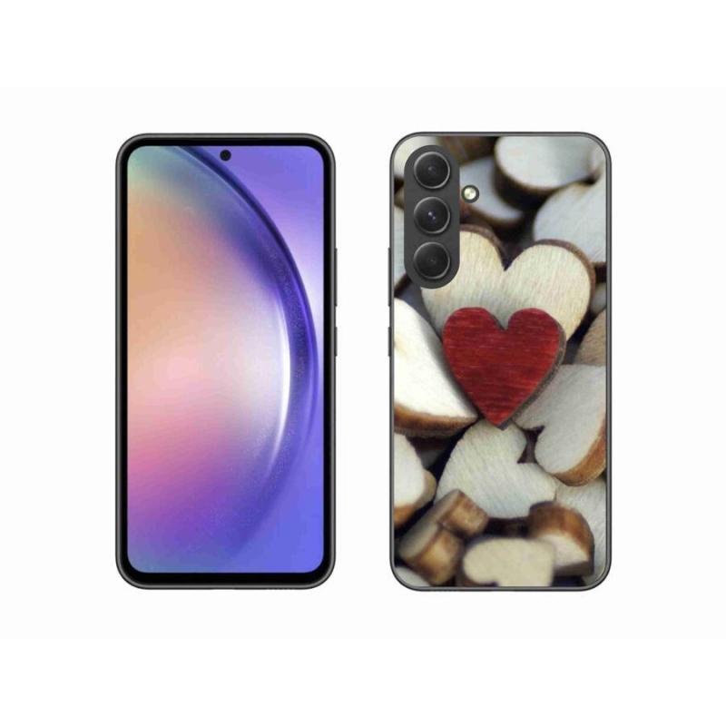 Gél védőhuzat mmCase Samsung Galaxy A54 5G - gravírozott piros szív