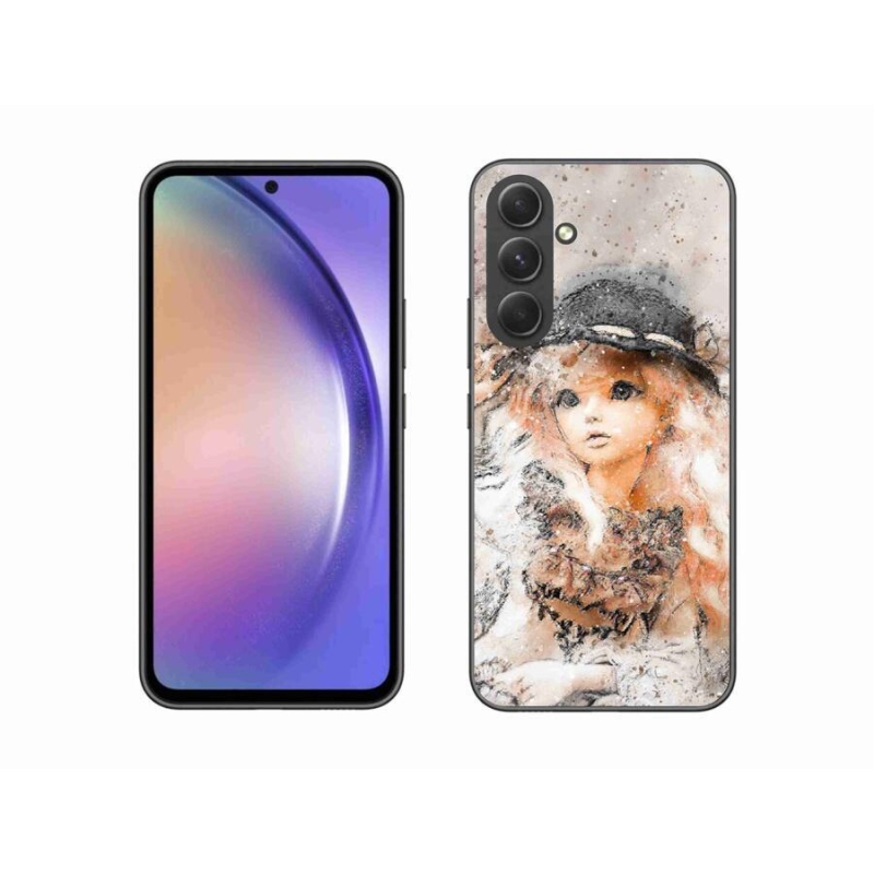 Gél borítás mmCase Samsung Galaxy A54 5G - kalapos lányhoz