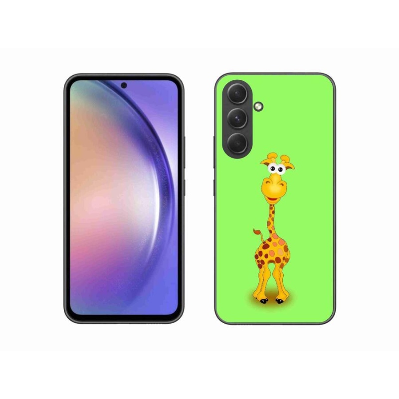 Zselés borítás mmCase Samsung Galaxy A54 5G - rajzfilm zsiráfhoz