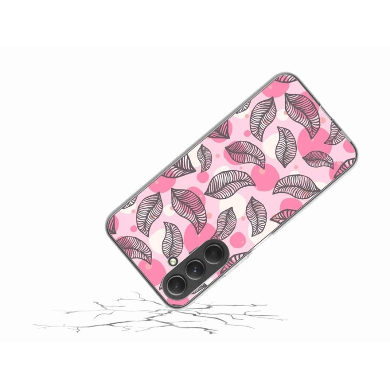 Gél borítás mmCase Samsung Galaxy A54 5G - rajzfilmes hulló levelek