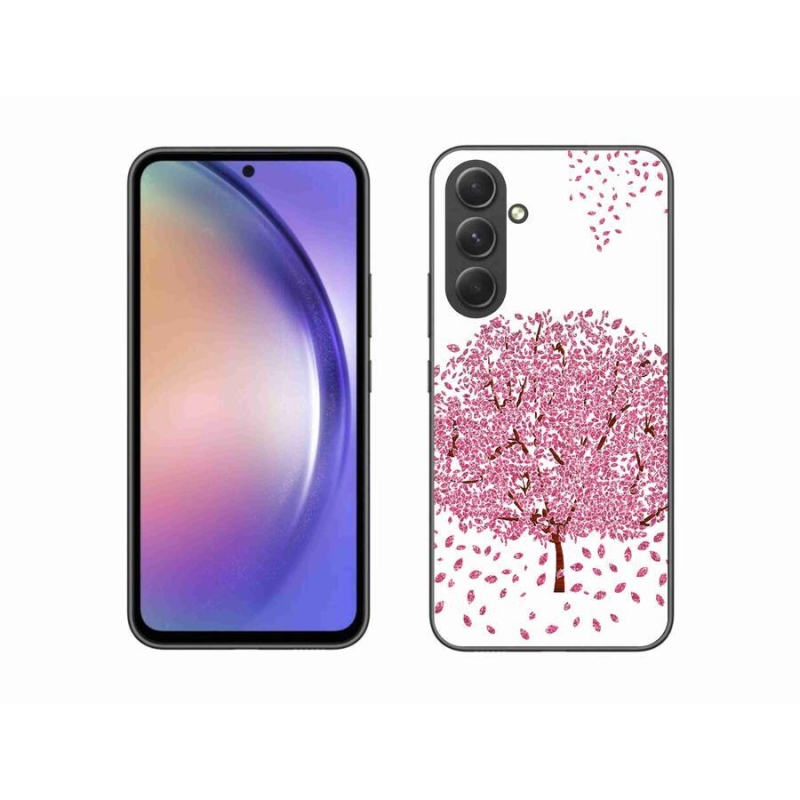 Zselés borítás mmCase Samsung Galaxy A54 5G - rajzfilmfa levelekkel