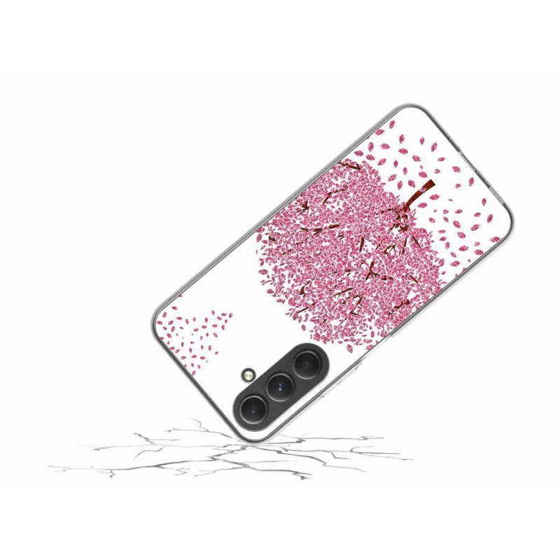 Zselés borítás mmCase Samsung Galaxy A54 5G - rajzfilmfa levelekkel