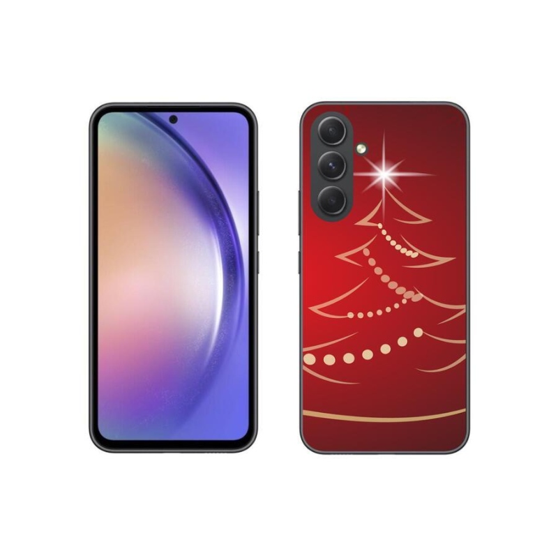 Gél borítás mmCase Samsung Galaxy A54 5G - karácsonyfa karikatúra
