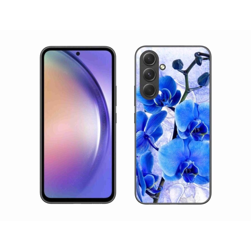 Gél védőhuzat mmCase Samsung Galaxy A54 5G - kék virágok