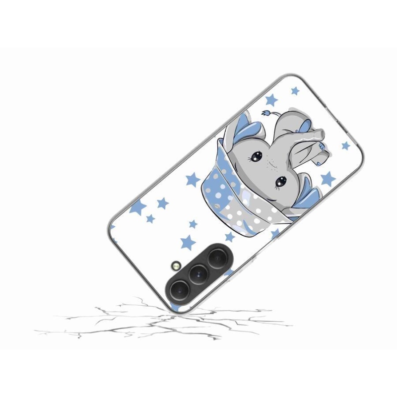 Gél védőhuzat mmCase Samsung Galaxy A54 5G - kék elefánthoz